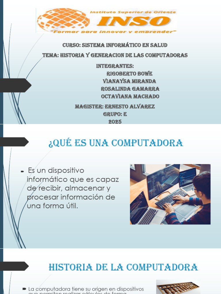 Historia y Generacion de Las Computadoras | PDF | Hardware de la