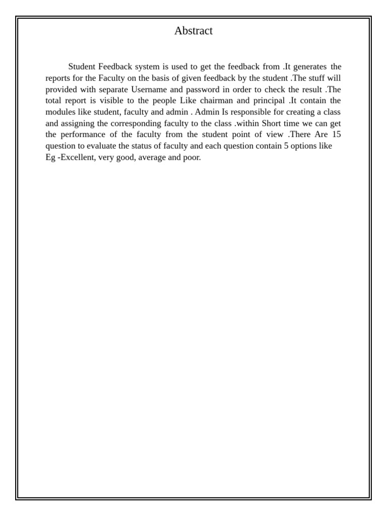 Student Feedback System Overview | PDF | Software Testing | Computing