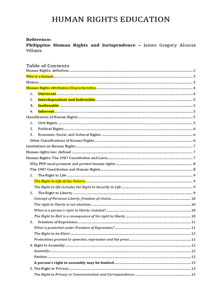 Human Rights Education Overview | PDF | Search Warrant | Search And Seizure