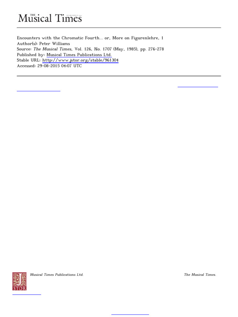 Chromatic Fourth in Music Theory | PDF | Musical Compositions | Musicology