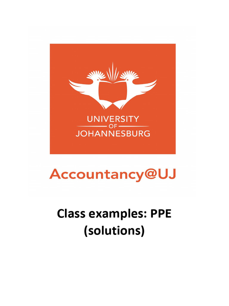 PPE Class Examples and Journal Entries | PDF | Depreciation | Fixed Asset