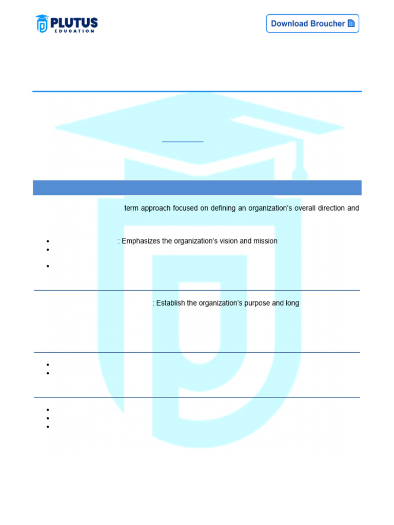 Types of Planning: Strategies Explained | PDF | Strategic Management ...
