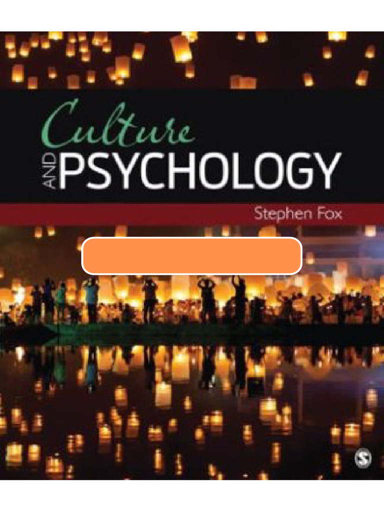 Testbank For Culture and Psychology 1st Edition Fox Solution Manual ...