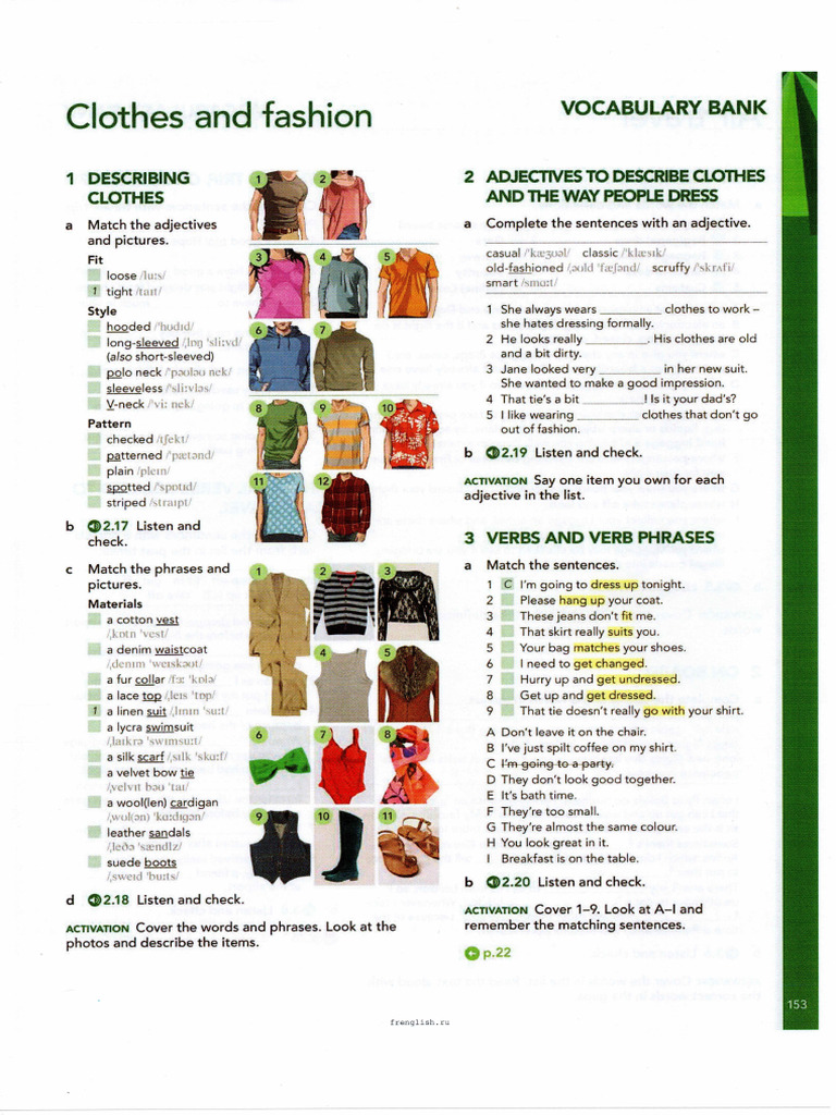 Clothes and Fashion | PDF