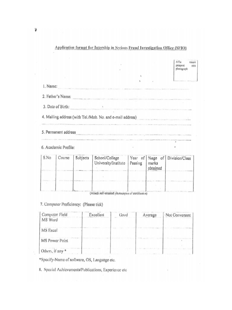 Application for SFIO | PDF