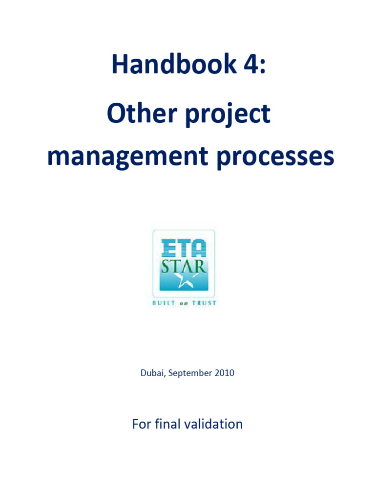 Handbook 4 - Other Project Management Processes v8 | PDF | Project ...