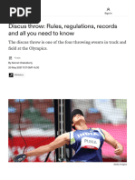 Discus Throw Rules and Regulations | PDF