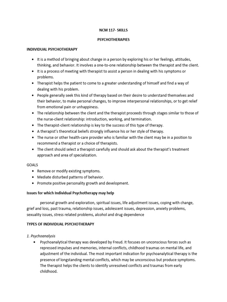 Individual Group and Family Psychotherapy | PDF | Psychotherapy ...