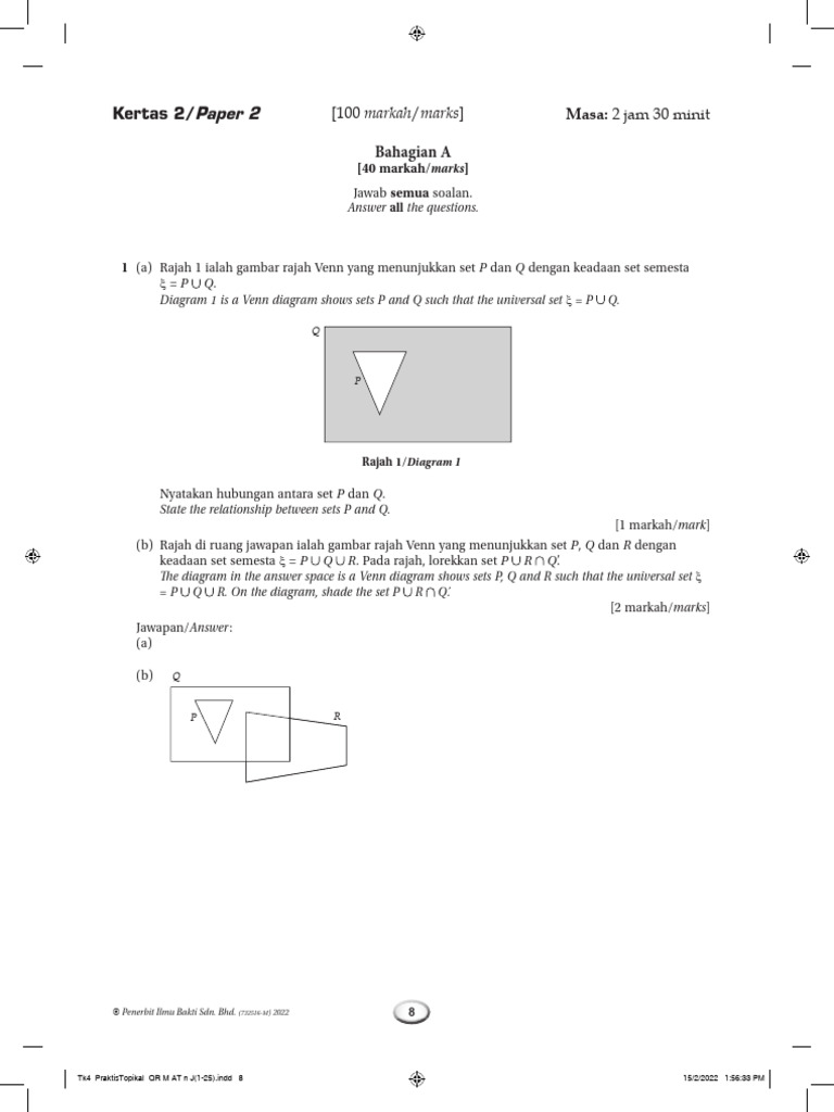 UASA Matematik Tingkatan 4 K2 | PDF