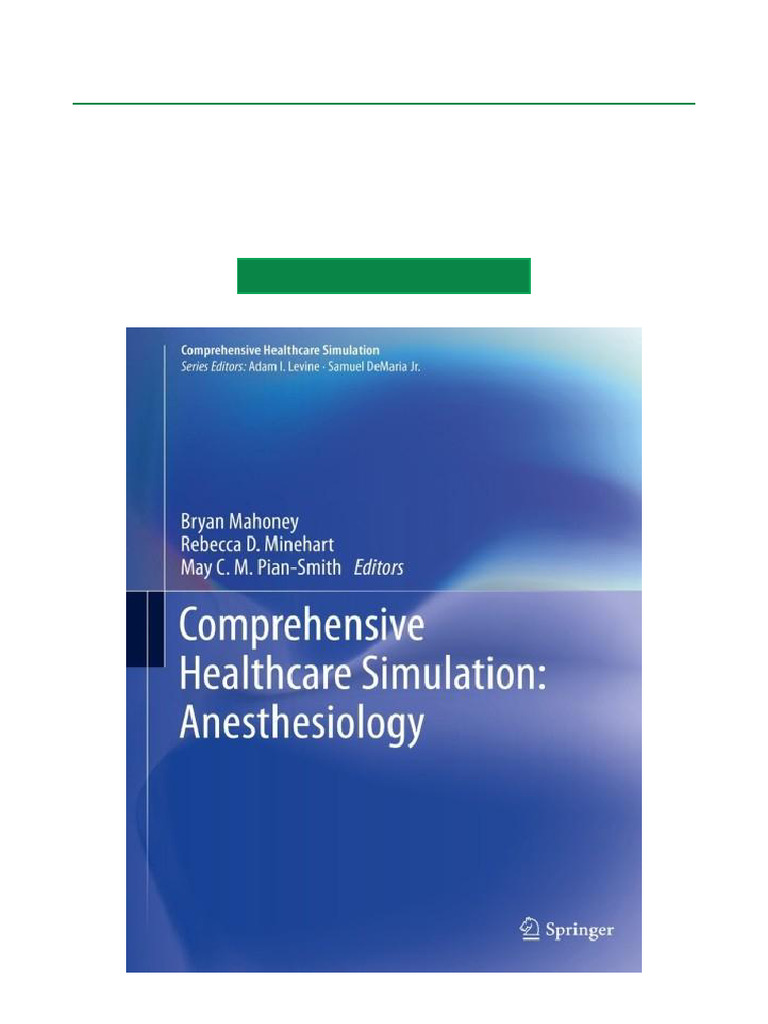 Comprehensive Healthcare Simulation in Anesthesiology | PDF | Doctor Of ...