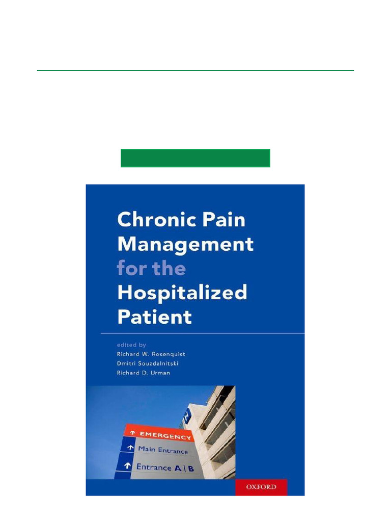 Hospitalized Chronic Pain Management Guide | PDF | Physical Therapy | Pain