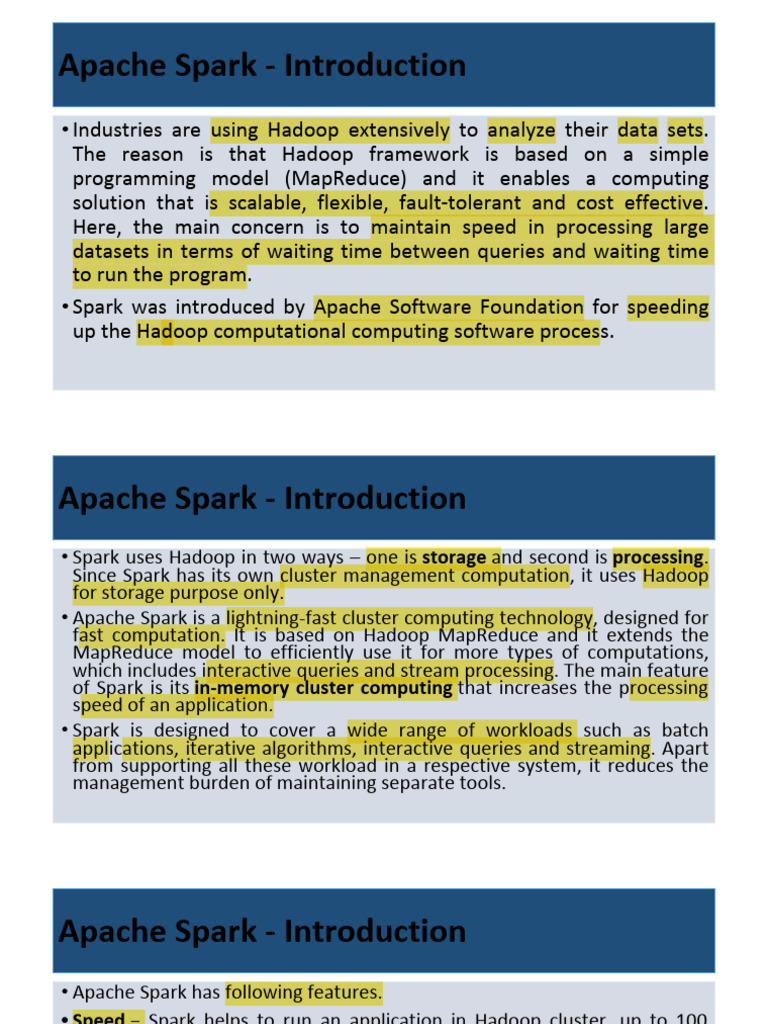 Unit 5.1 | PDF | Apache Spark | Apache Hadoop