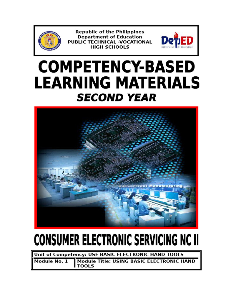 Y2 - Module 1 - Using Basic Electronic Hand Tools | PDF | Soldering ...