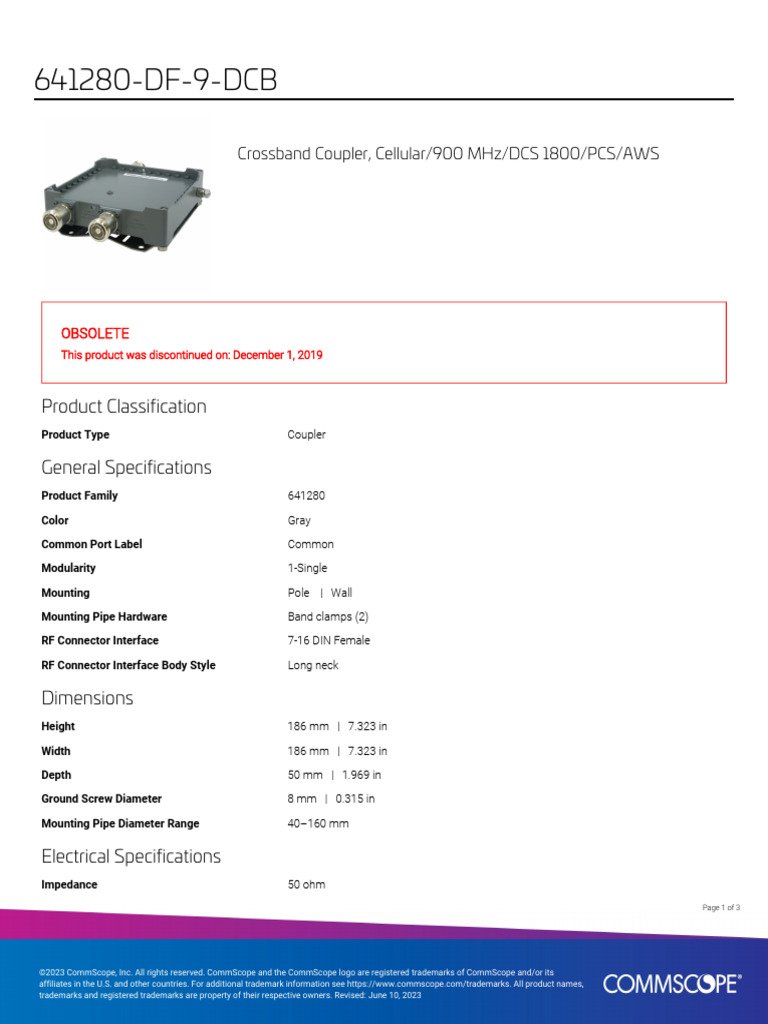 DF 9 DCB Product Specifications | PDF | Electricity ...