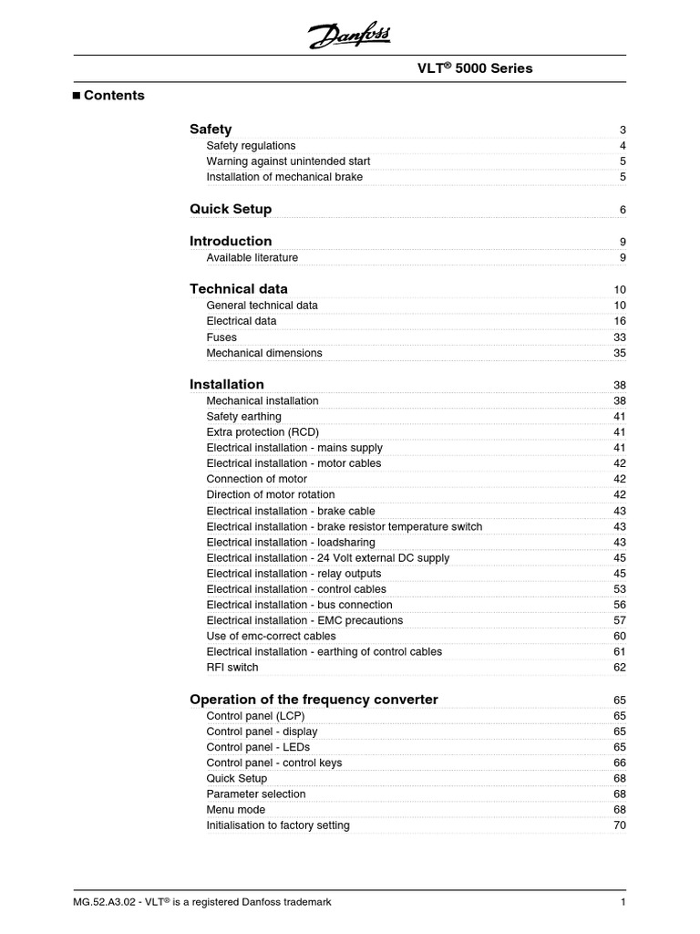 Manual Serie VLT 5000 EM INGLES Doc - MG52A302 | PDF | Mains ...