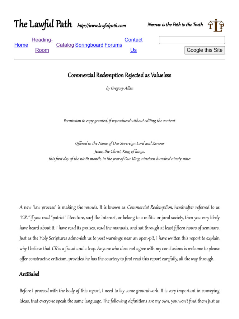 18 Commercial Redemption Rejected As Valueless | PDF | Law Of Agency