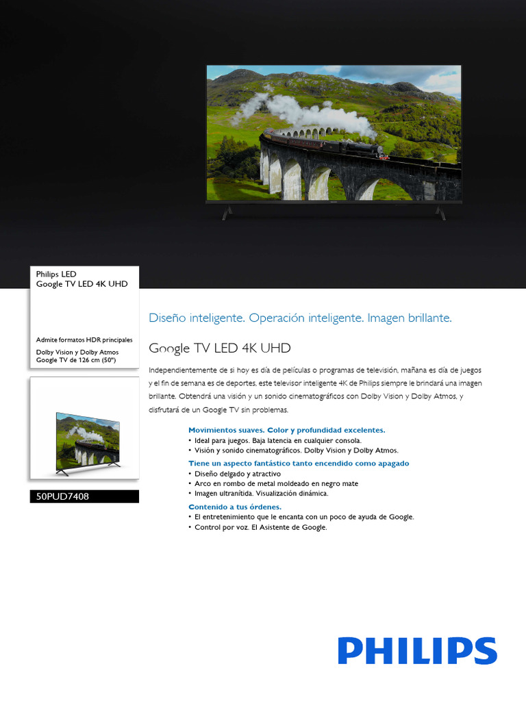 Philips Especificaciones | PDF | Hdmi | Tecnología de televisión