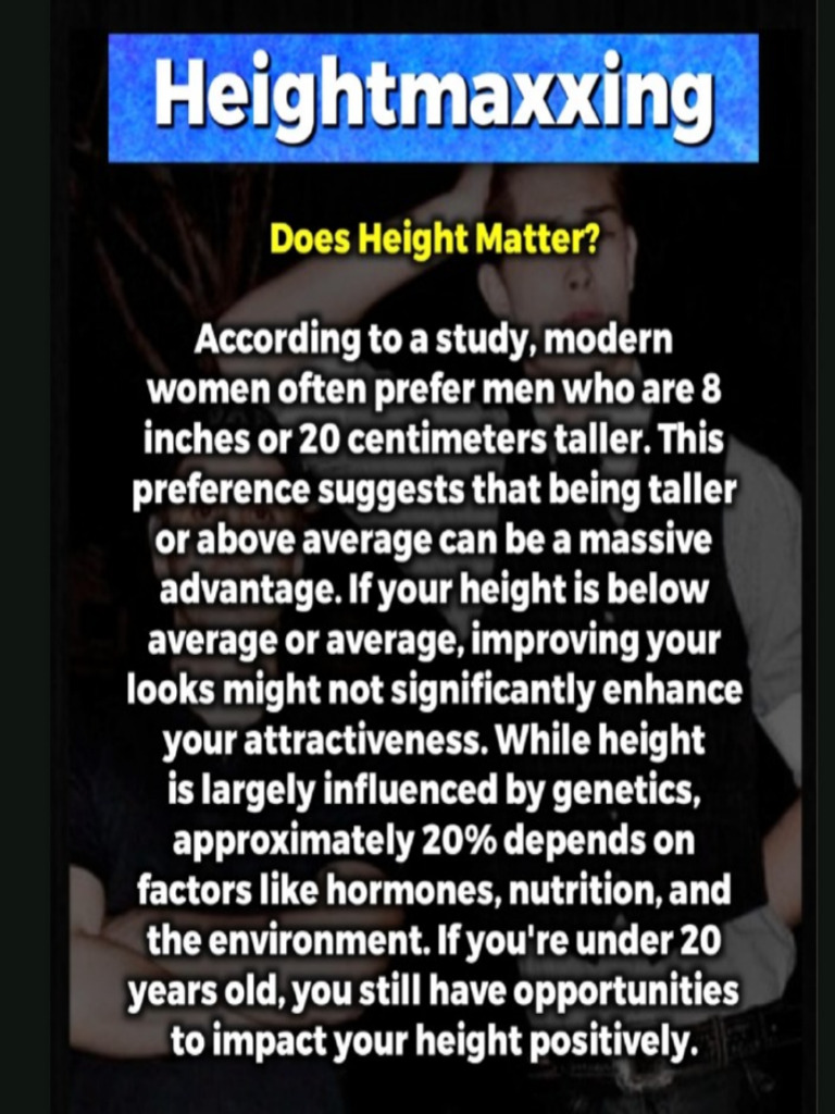 Height and Diet Maxxing | PDF