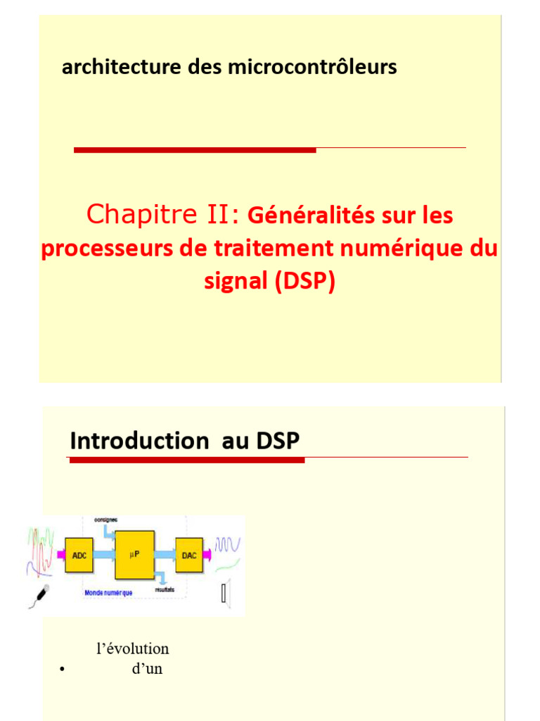 Introduction aux processeurs DSP et architectures | PDF | Processeur de ...