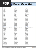 First Grade Master Spelling Lists | PDF | Nature | Sports