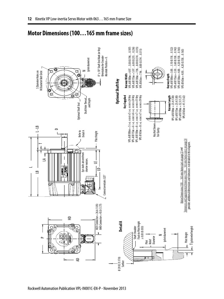 Allen-Bradley Vpl-In001 - En-P 100 165mm Frame Sizes | PDF ...