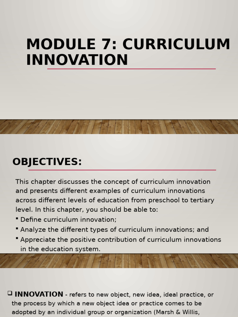 Curriculum Innovation in Education | PDF | Curriculum | Learning