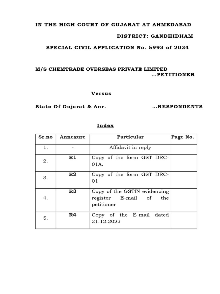 SCA 5993 of 2024 | PDF | Taxes | Writ