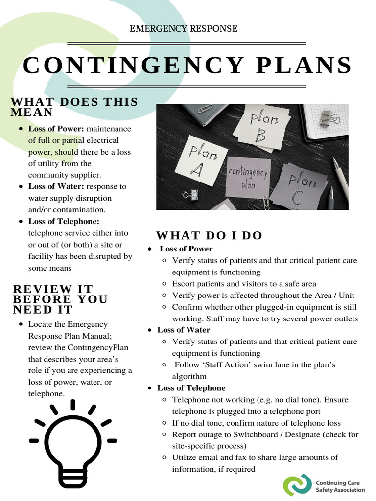 Hospital Contingency Plan for Emergencies | PDF