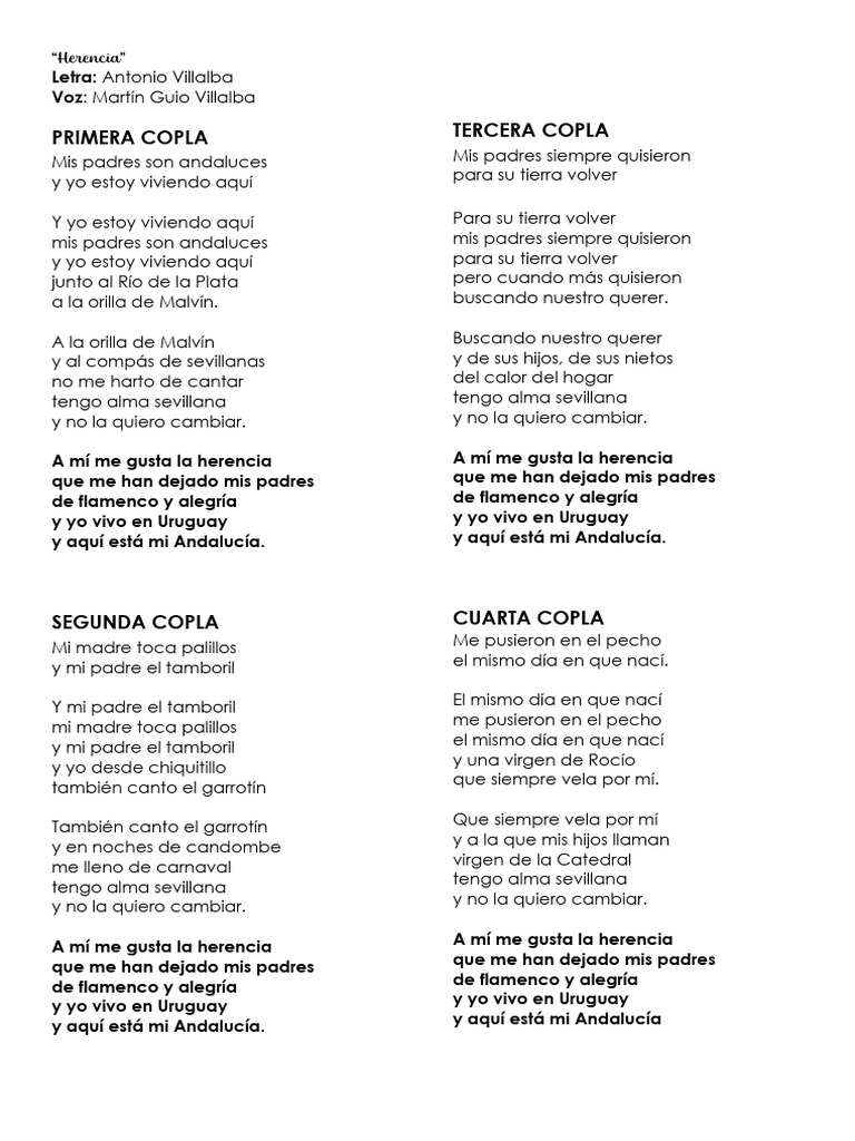 Letra+sevillana 241029 102232 | PDF