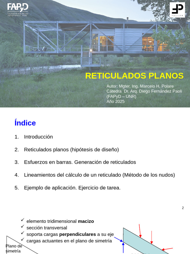Diseño de Reticulados Planos en Arquitectura | PDF | Viga (Estructura ...