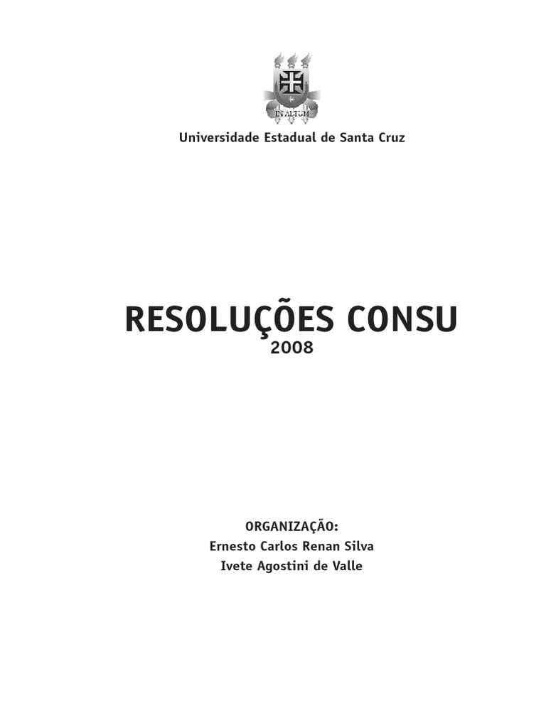 Resoluções CONSU 2008 da UESC | PDF | Medicina Veterinária | Academia