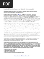 NomadLAB Selected as Sesame Award Finalist for Cartes in Asia 2012