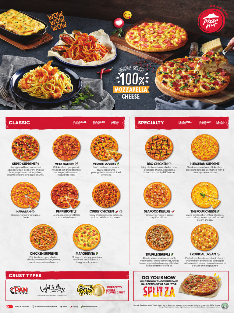 Pizza Menu: Crusts, Toppings & More | PDF | Drink | Sauce
