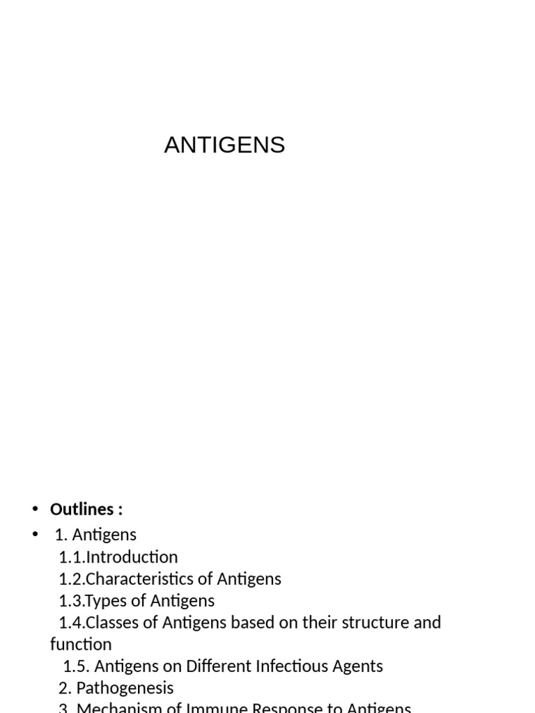 ANTIGENS Presentation | PDF | Antigen | Immune System