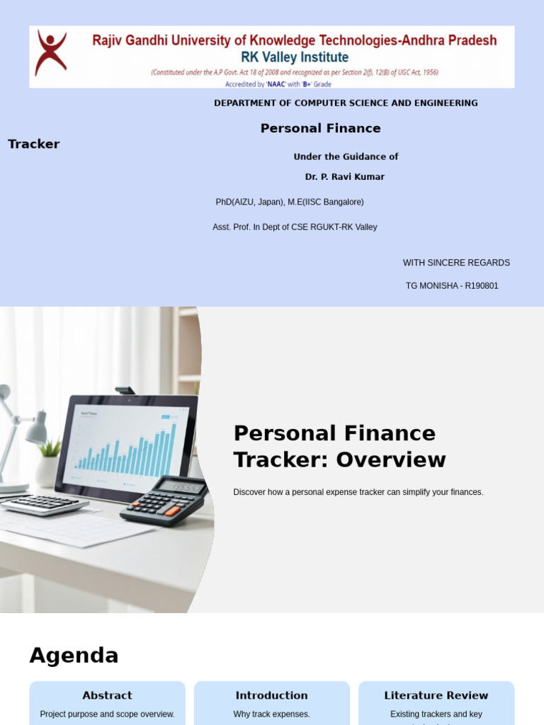 Personal Finance Tracker Overview | PDF | Prediction | Databases