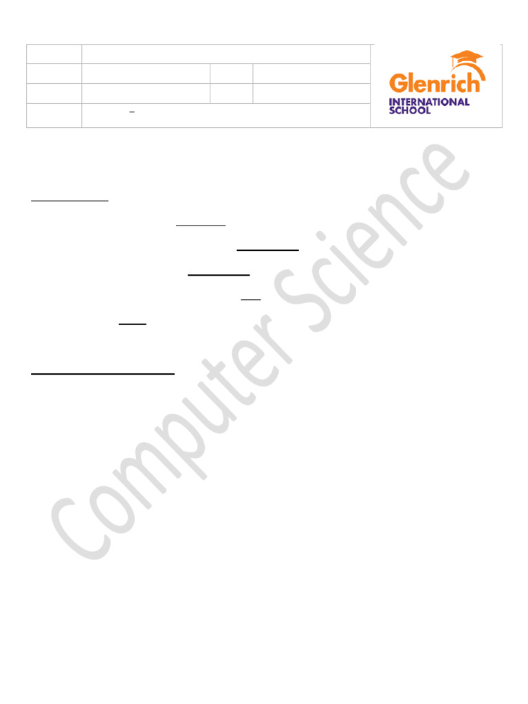 Chapter 2 - Be A Data Storyteller: Name: Grade: 5 Section: Teacher ...