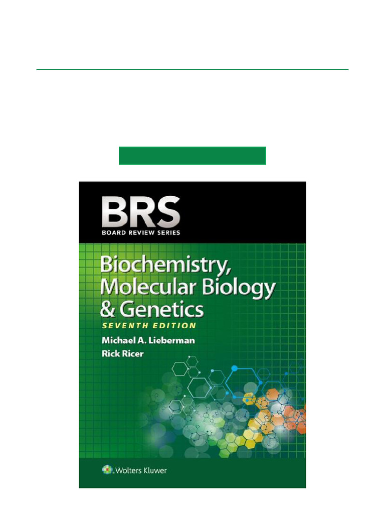 BRS Biochemistry, Molecular Biology, and Genetics, 7th