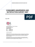 Consumer Awareness and Satisfaction Survey 2007: August 2008