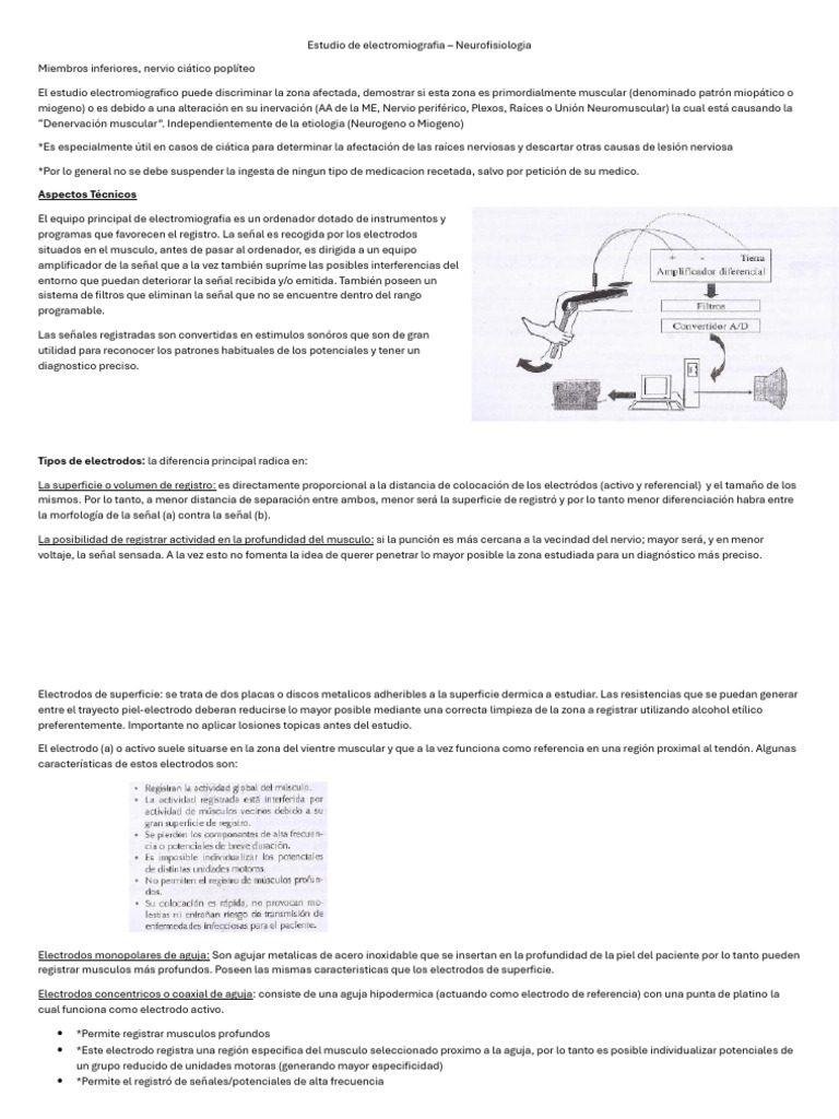 Electromiografía del Nervio Ciático | PDF | Electromiografia | Sistema ...