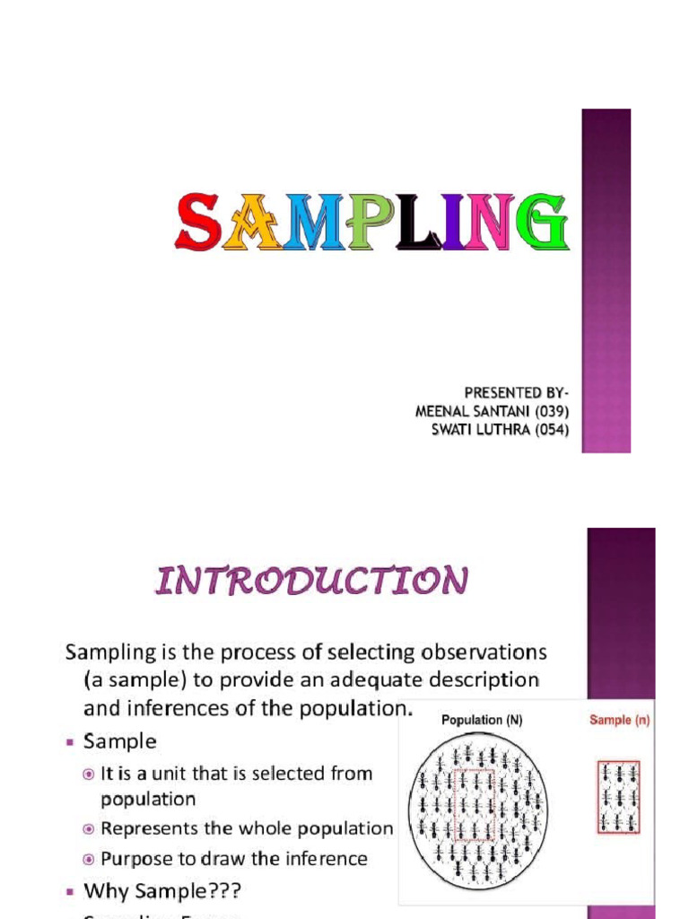 Sampling | PDF