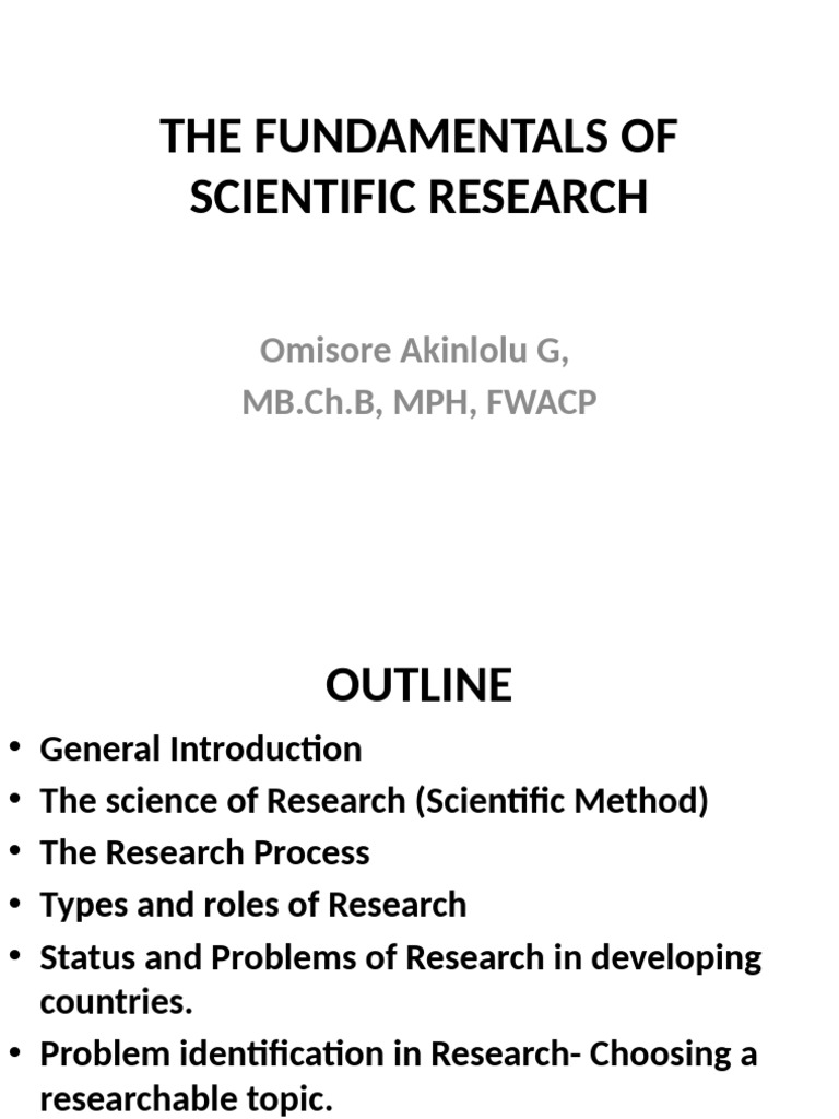 Com302 The Fundamentals of Scientific Research | PDF | Scientific ...