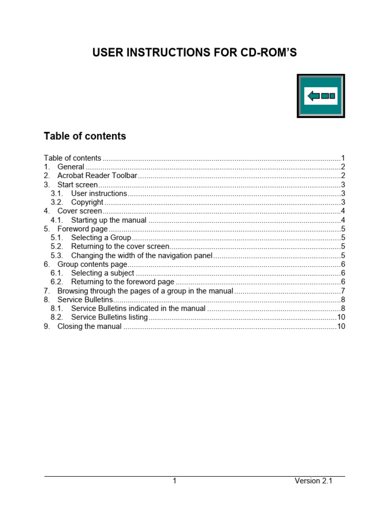 CD-ROM User Instructions Guide | PDF | Button (Computing) | Cursor ...