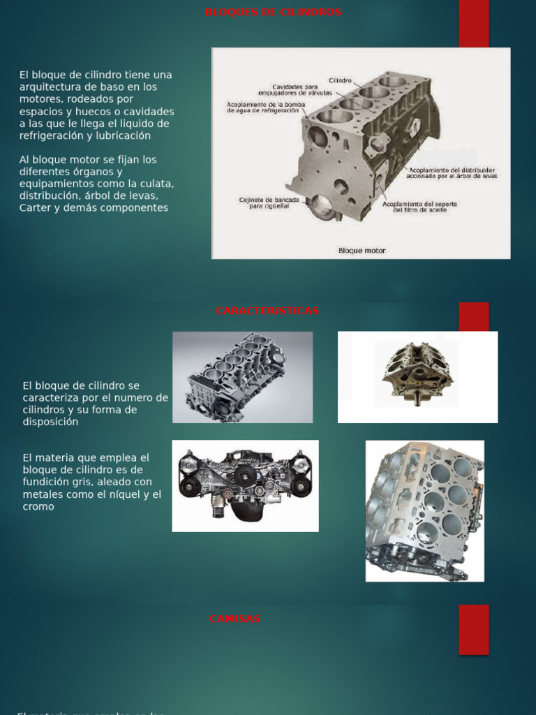 Tema 1 Bloque Motor | PDF | Pistón | Motor de combustión interna