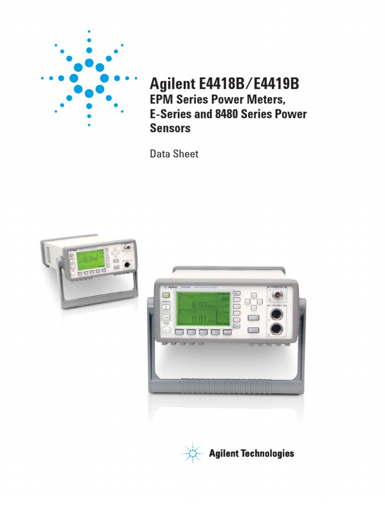 Agilent PowerSensors TESE9304A Datasheet