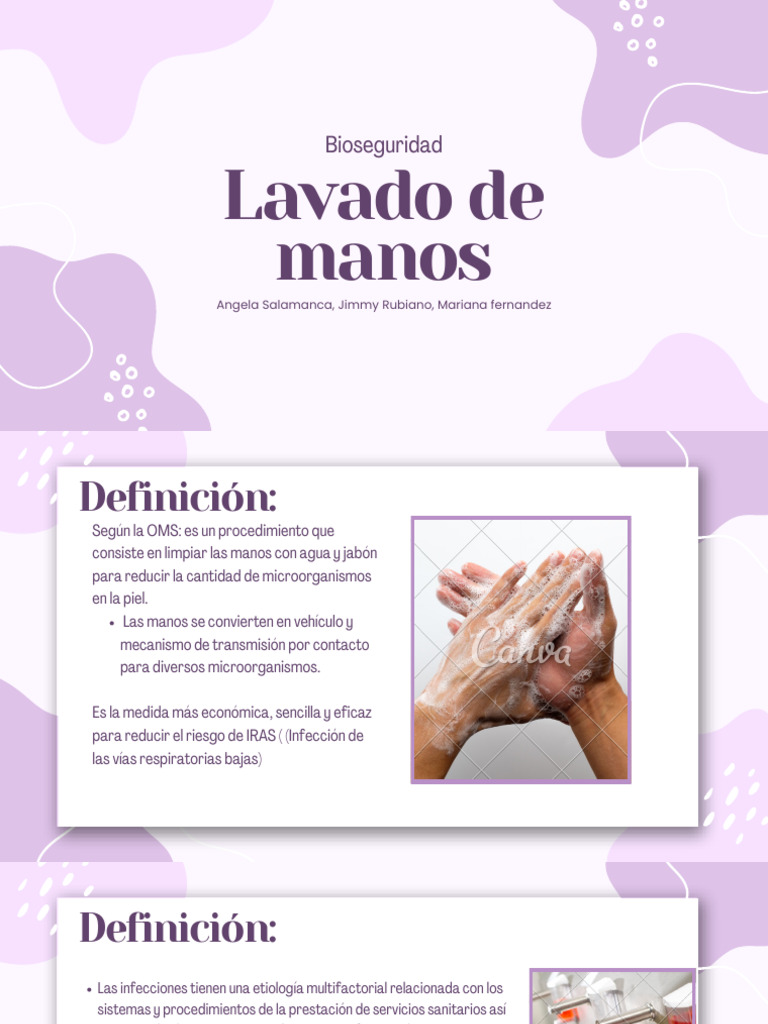 Importancia del Lavado de Manos en Bioseguridad | PDF