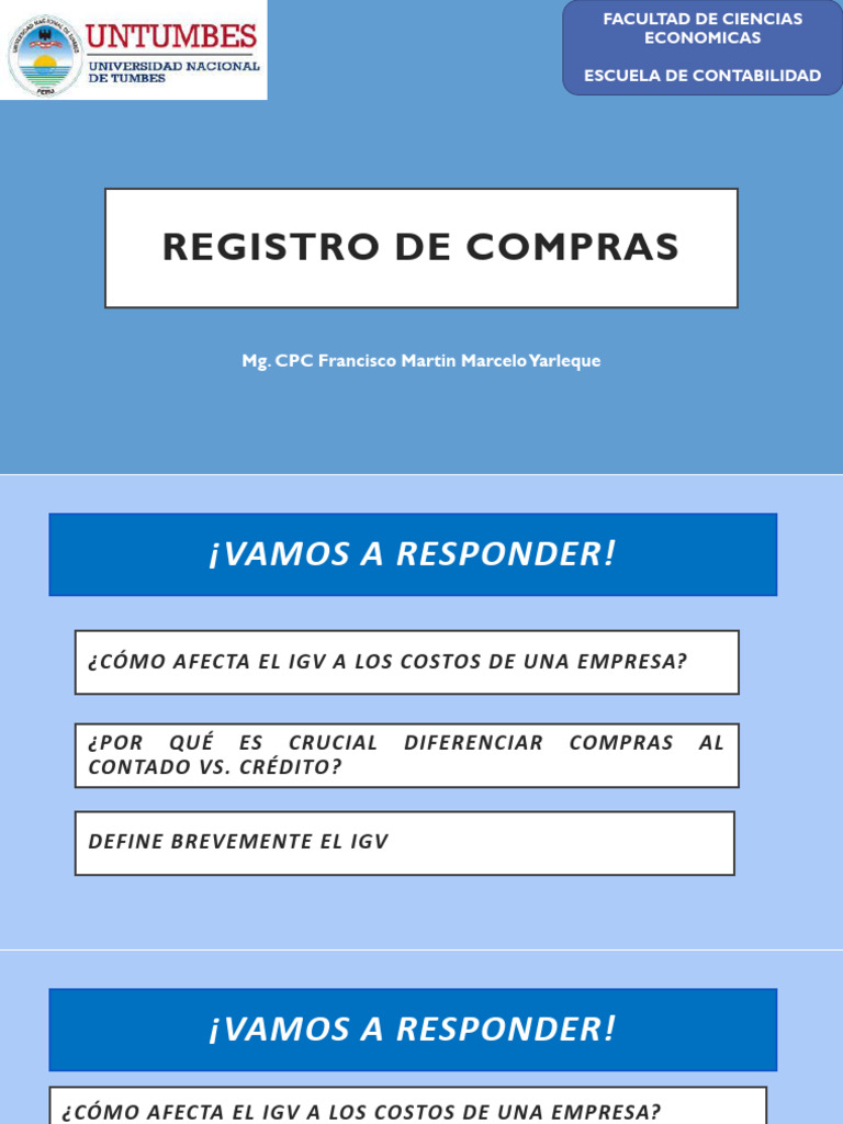 Registro de Compras y Ventas Contables | PDF | Contabilidad | aduana