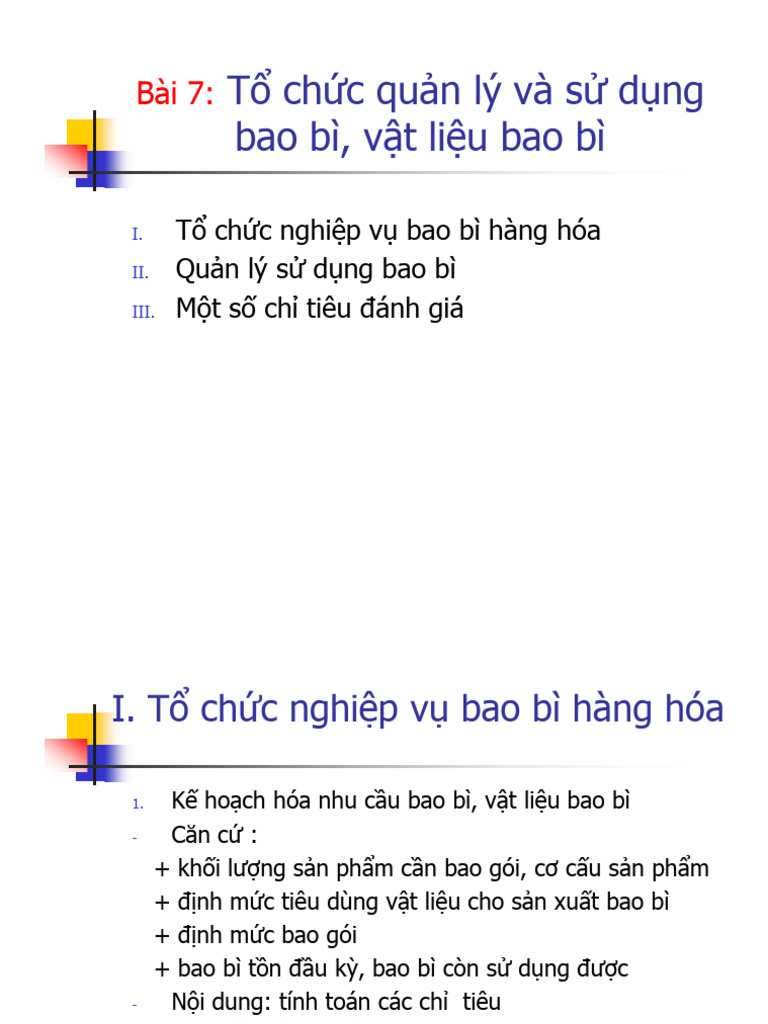 Slide Kinh Doanh Kho Va Bao Bi TH 3 2-4-473 | PDF