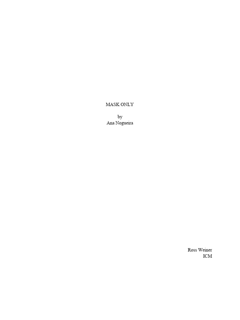 Mask Only: A Stage Play Script | PDF