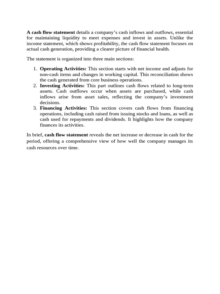 Cash Flow Statements | PDF