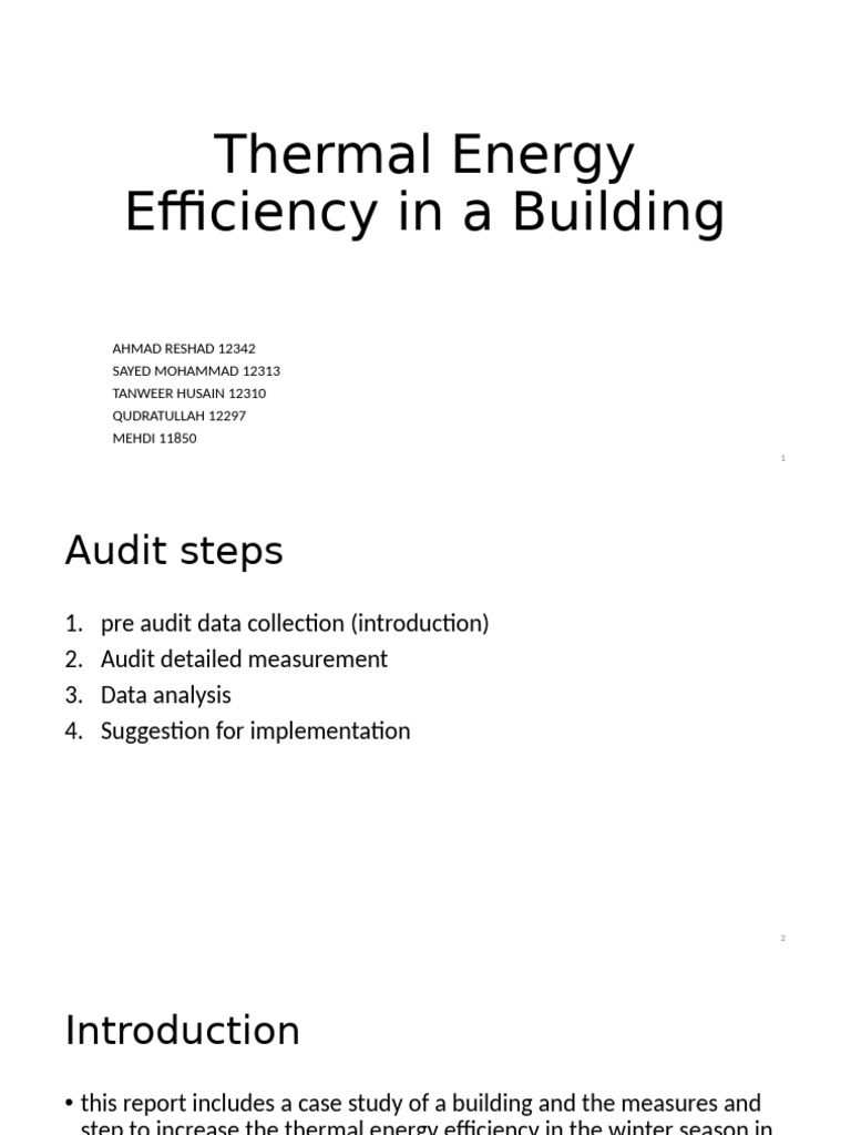 Thermal Energy Efficiency in A Building | PDF | Water Heating ... - Apartment Building Thermal Eficiency